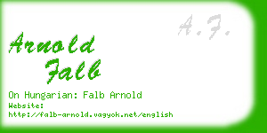 arnold falb business card